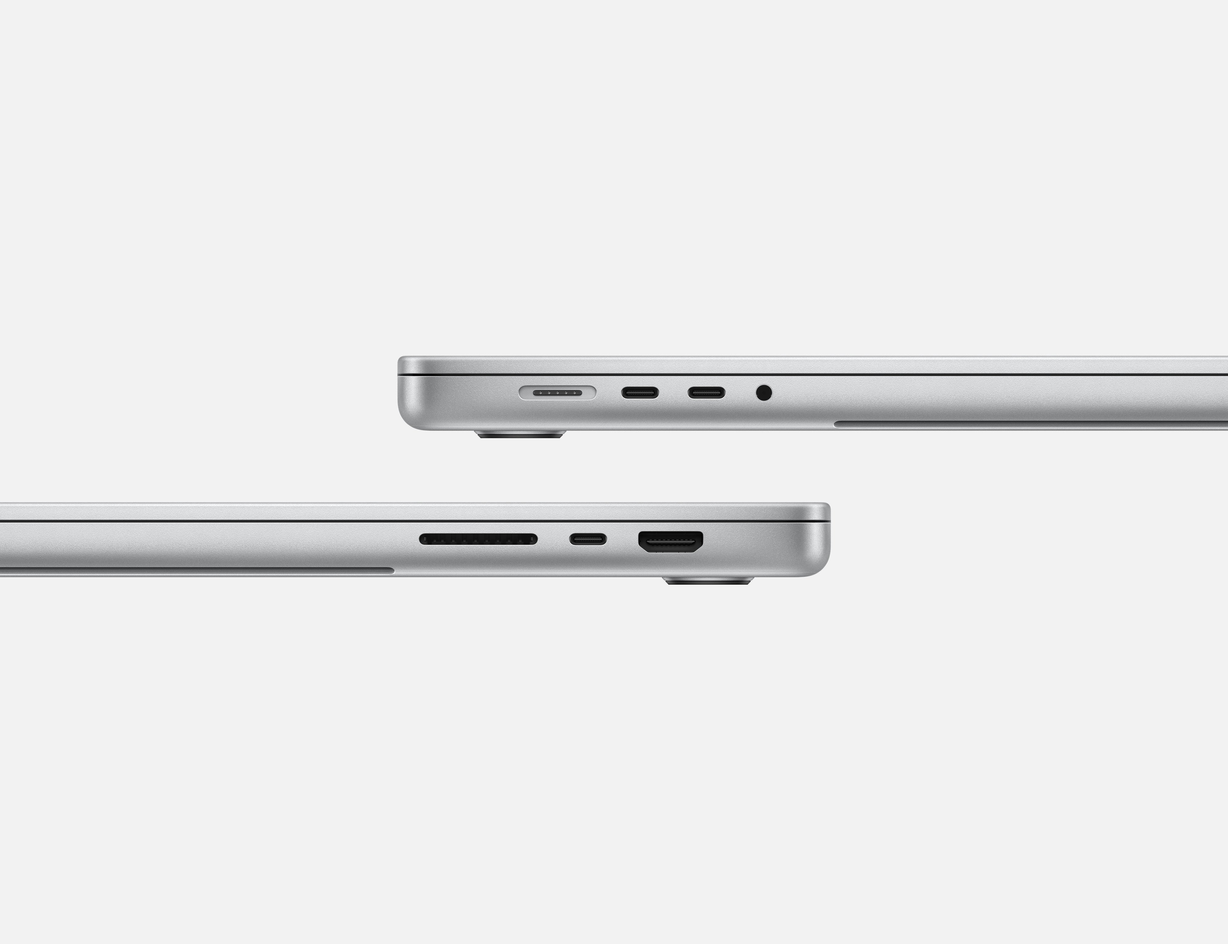 Apple MacBook Pro 16-inch M1 Max, 32GB RAM, 2TB SSD, Silver — ports: MagSafe 3, three Thunderbolt, HDMI, SDXC, headphone jack