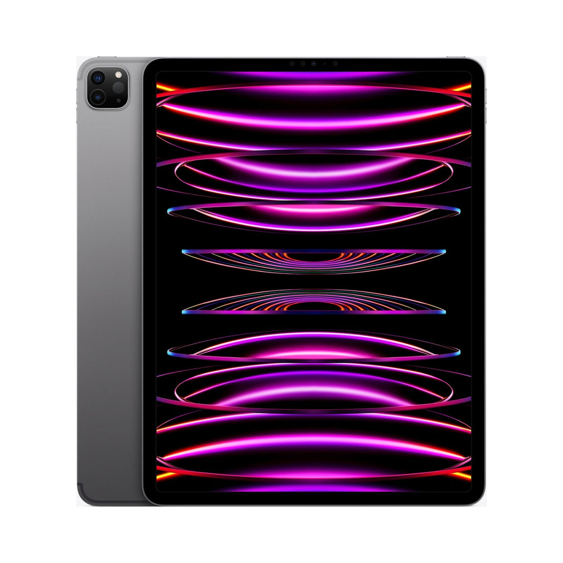 Apple iPad Pro 12.9-inch (6th Gen) M2, 256GB Wi-Fi + Cellular Space Gray — front and back