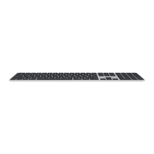 Apple Magic Keyboard with Touch ID and Numeric Keypad, black keys — front view