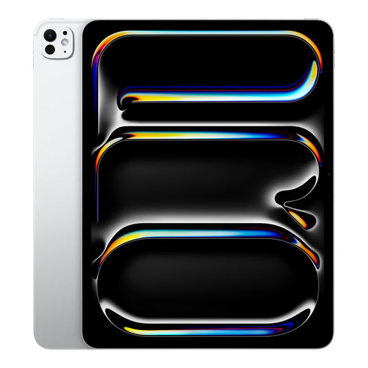 Apple iPad Pro 13-inch M5, 1TB, Wi-Fi, nano-texture glass, Silver — front and side view