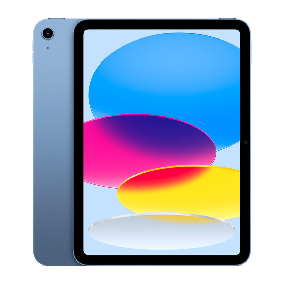 Apple iPad 11-inch (A16), 128GB, Wi-Fi, Blue — front and side view